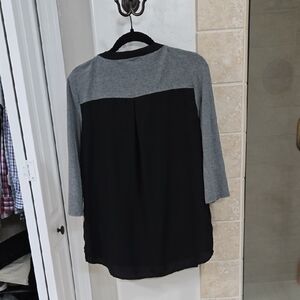 Express Black and Gray Long Sleeve Top